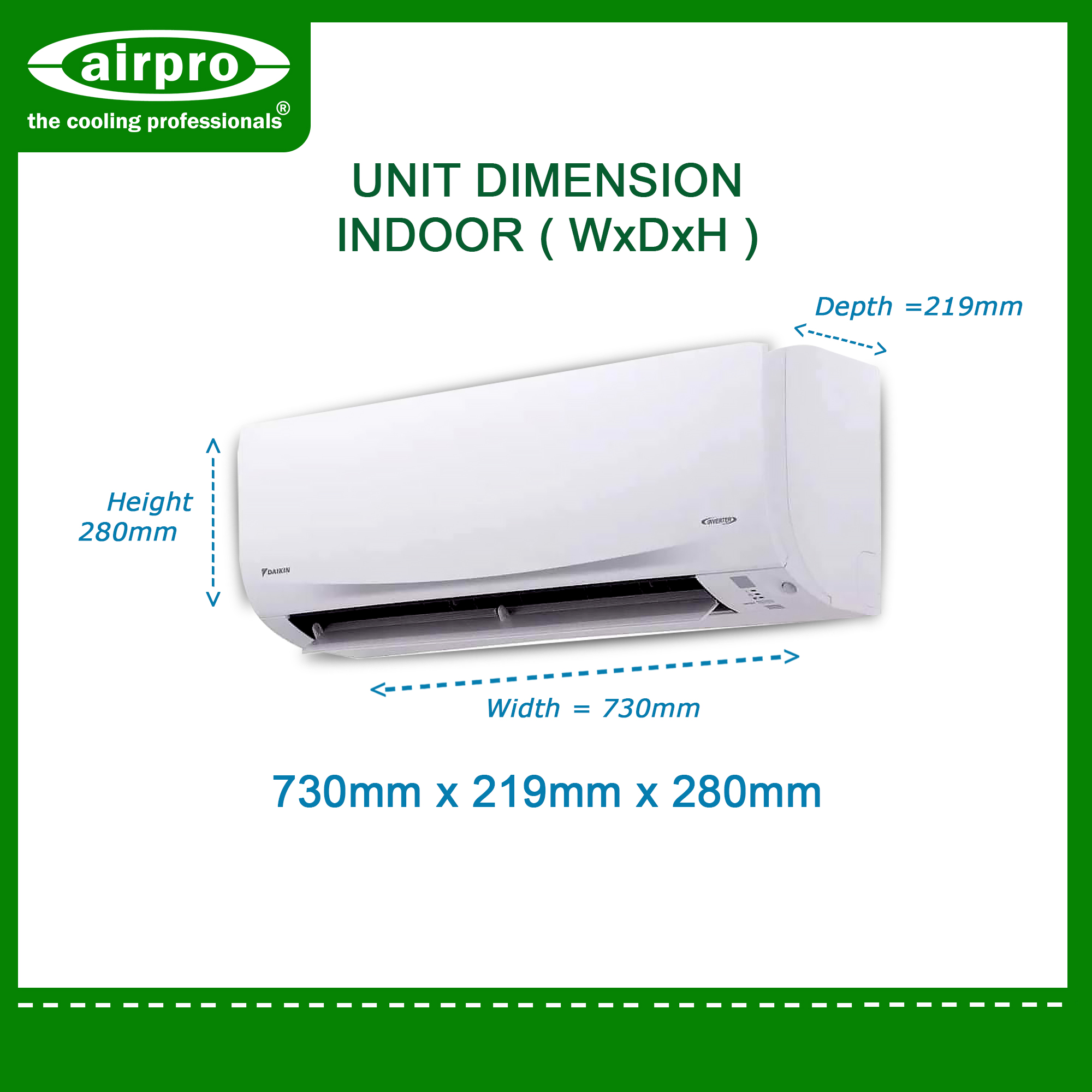 1.0HP D-SMART SERIES SPLIT TYPE INVERTER FTKQ25BVA/RKQ25BVA | Air ...